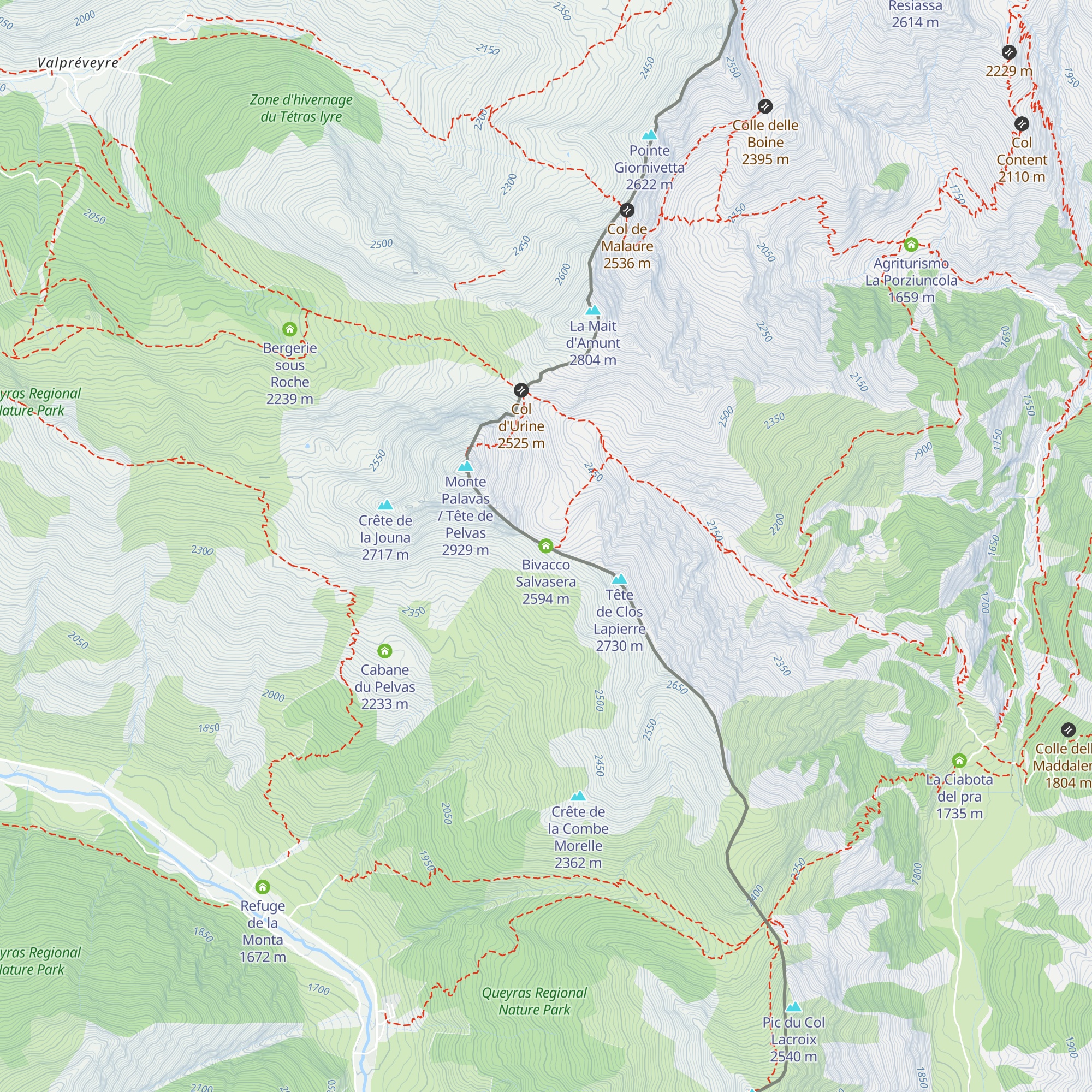 Bivacco Salvasera map