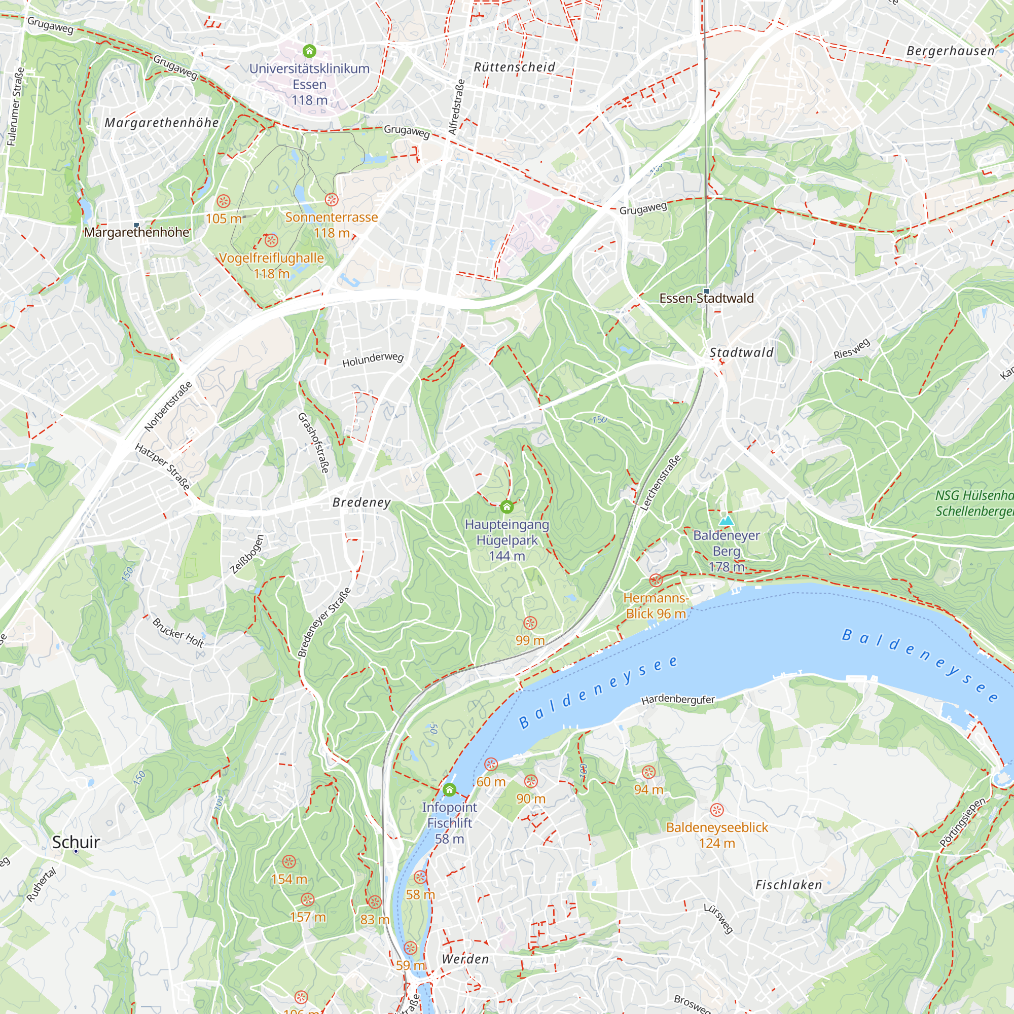 Haupteingang Hügelpark map