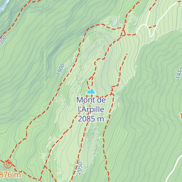 Map of Mont de l'Arpille