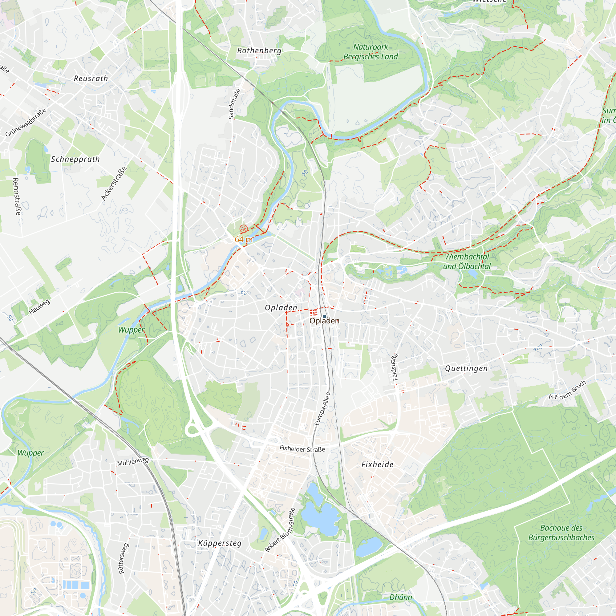 Wupsi-KundenCenter Opladen map