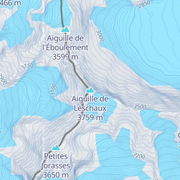 Map of Aiguille de Leschaux