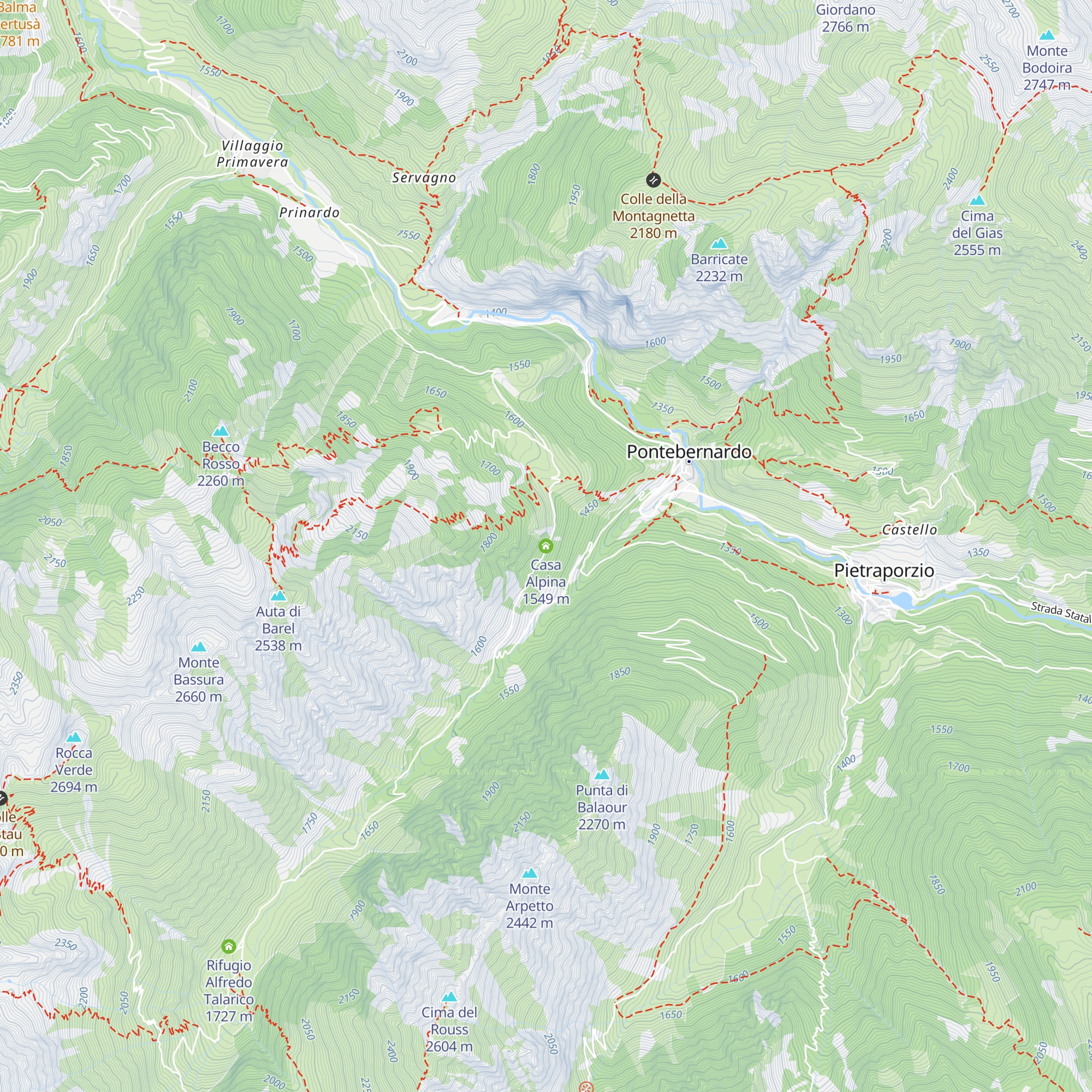 Casa Alpina map