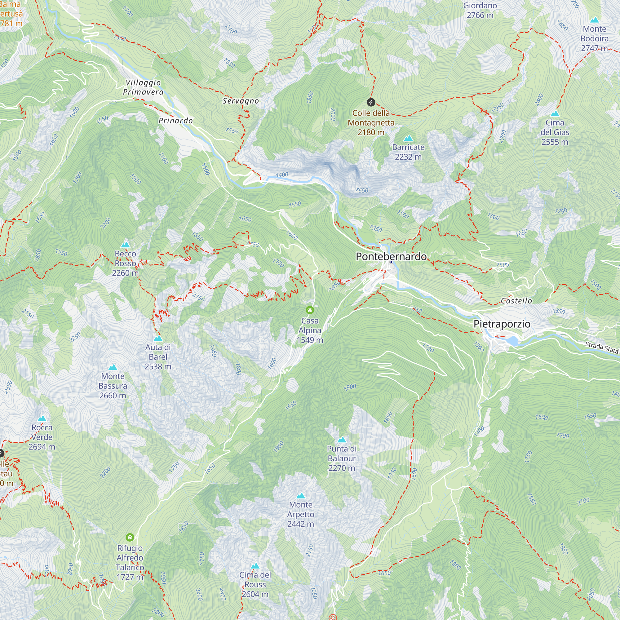 Casa Alpina map