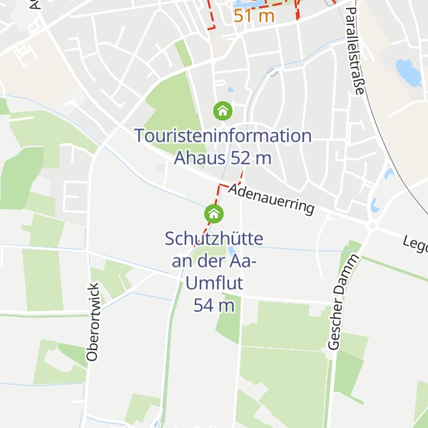 Map of Schutzhütte an der Aa-Umflut
