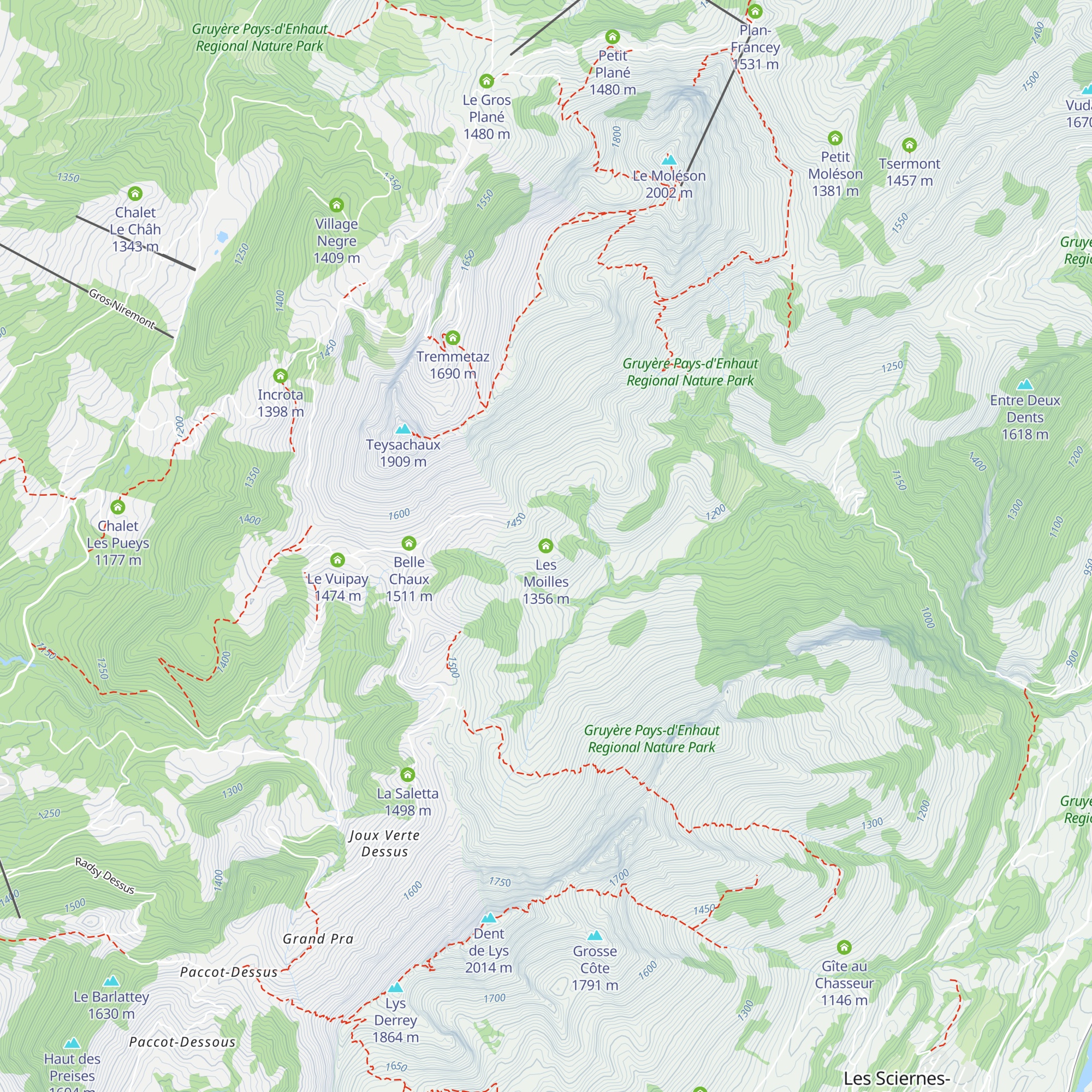 Les Moilles map
