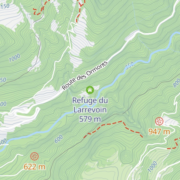 Map of Refuge du Larrevoin
