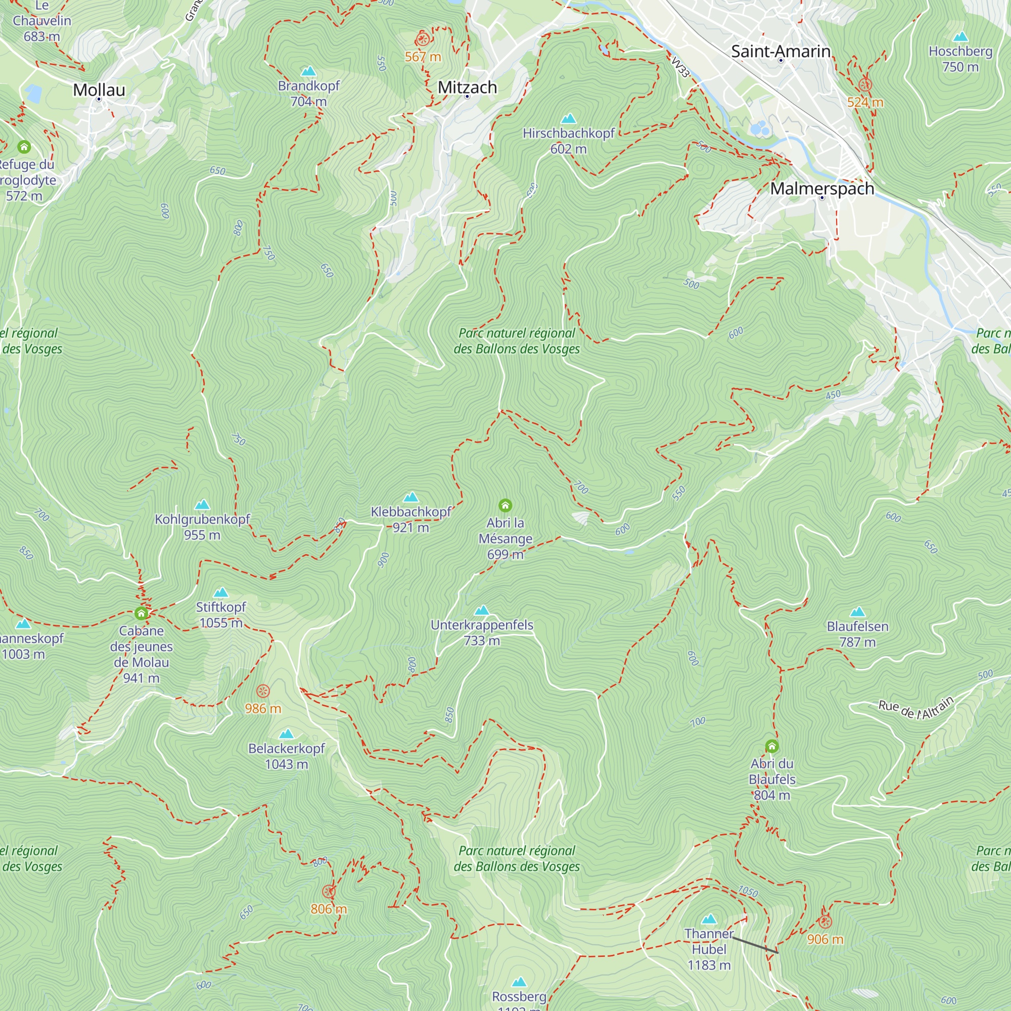 Abri la Mésange map