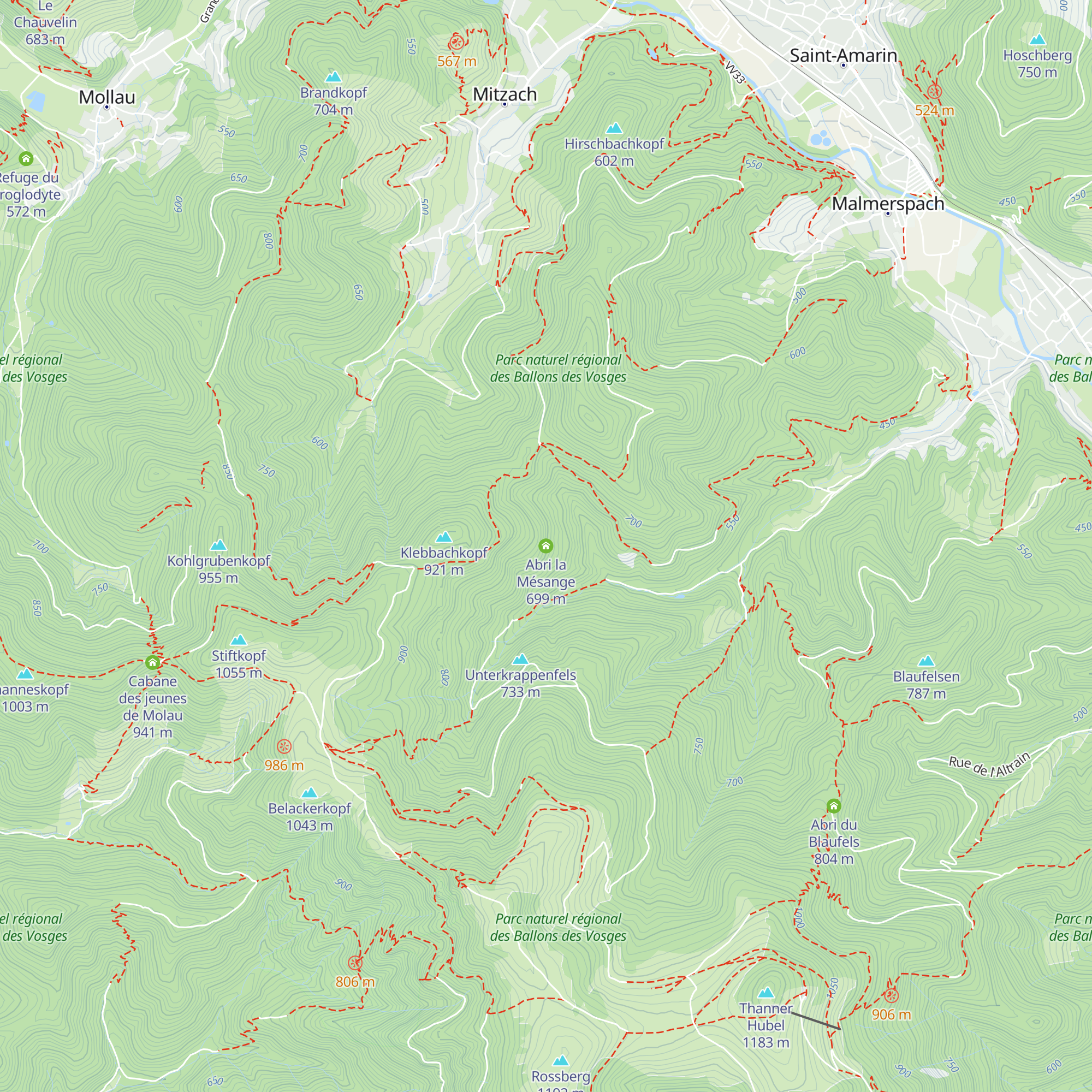 Abri la Mésange map