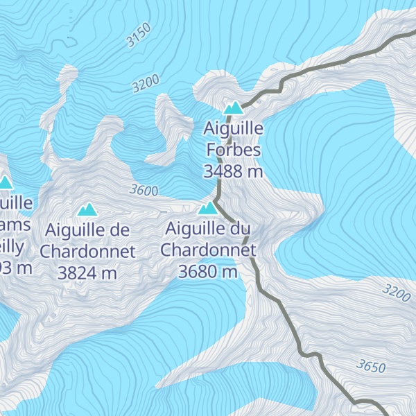 Map of Aiguille du Chardonnet