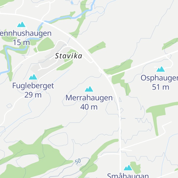 Map of Merrahaugen