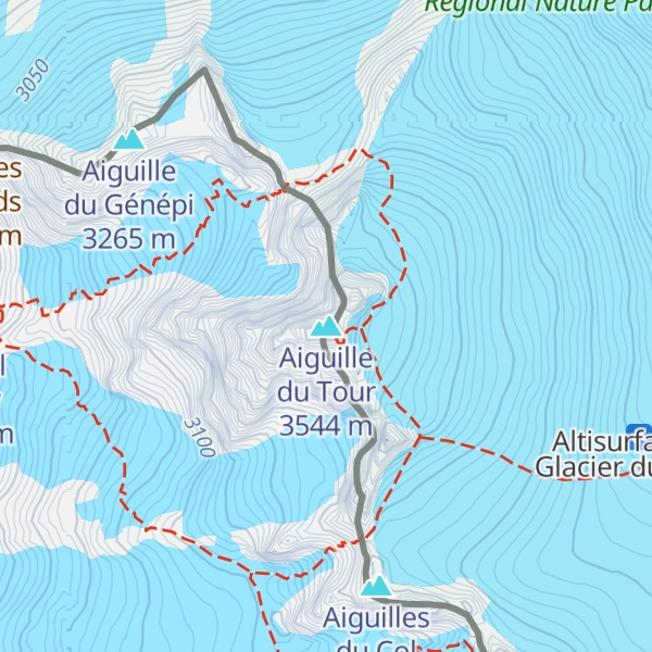 Map of Aiguille du Tour