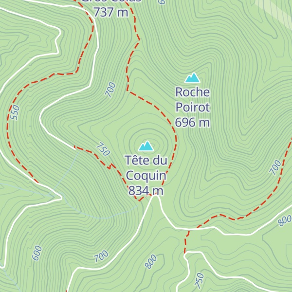 Map of Tête du Coquin