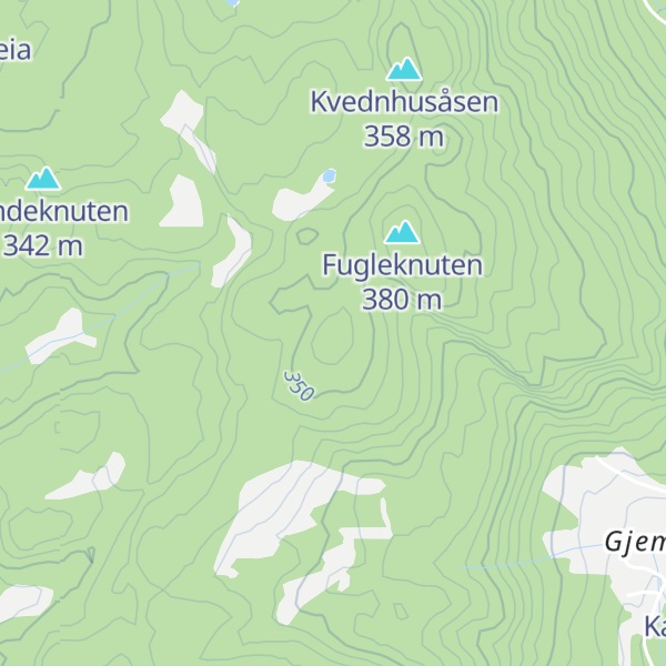 Map of Hesteåsen