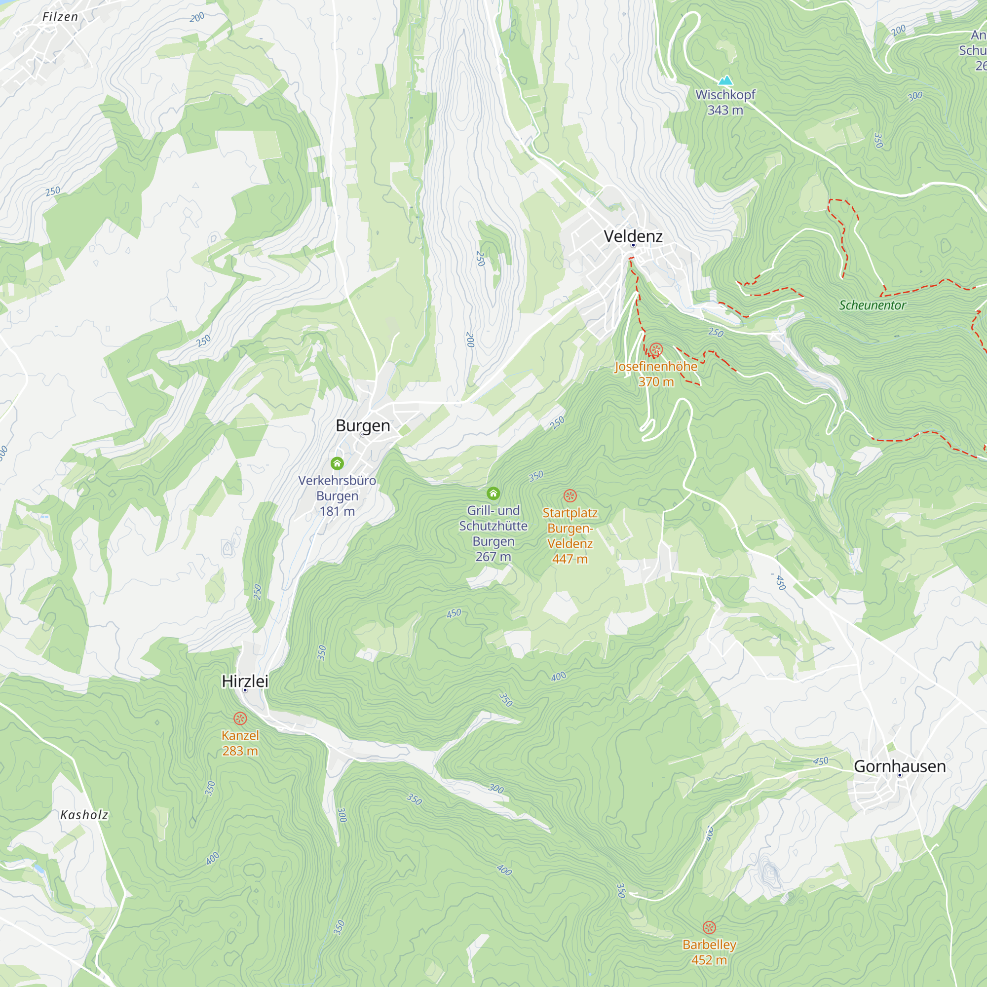 Grill- und Schutzhütte Burgen map
