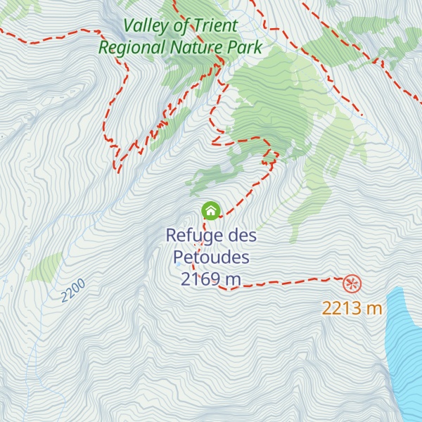 Map of Refuge des Petoudes