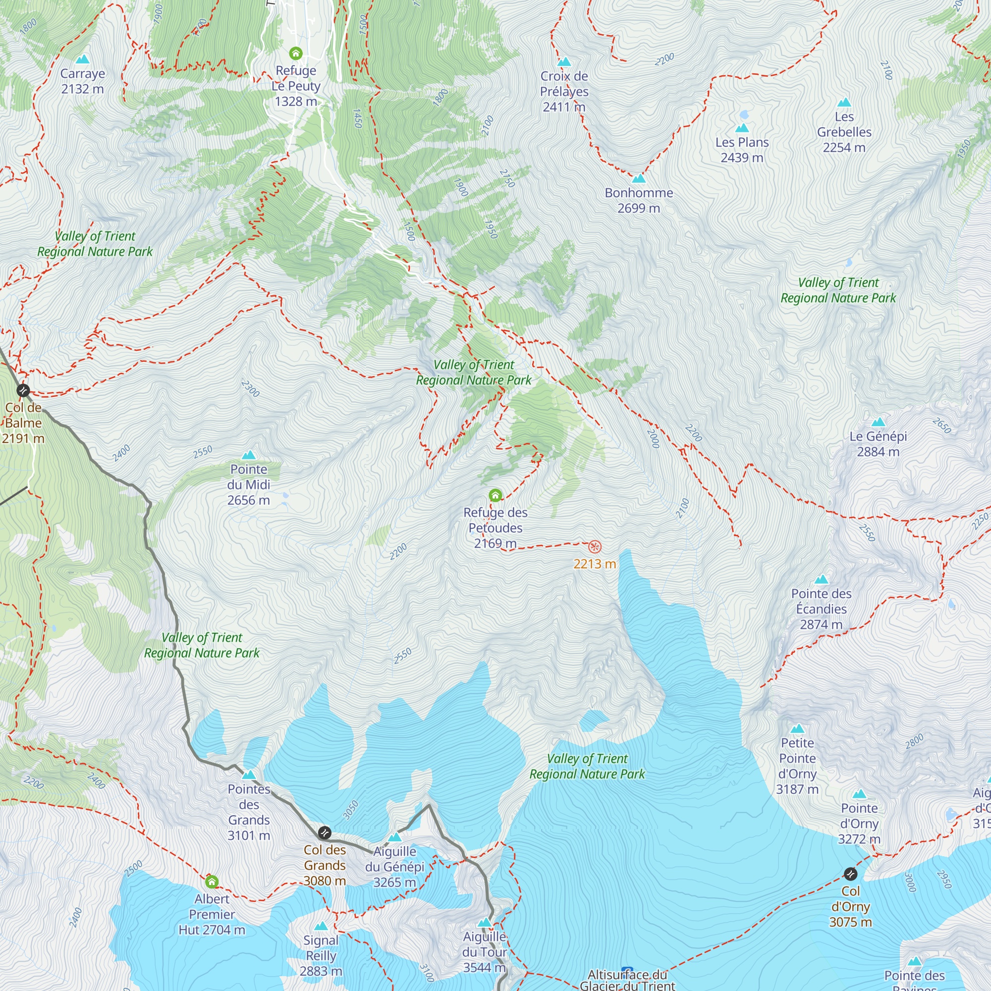 Refuge des Petoudes map