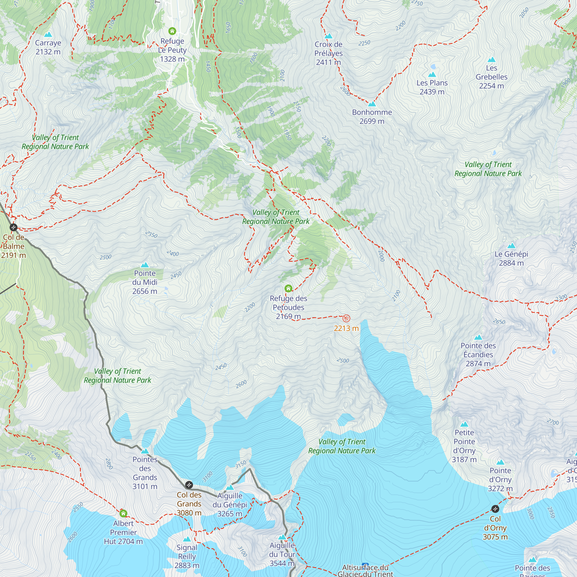 Refuge des Petoudes map
