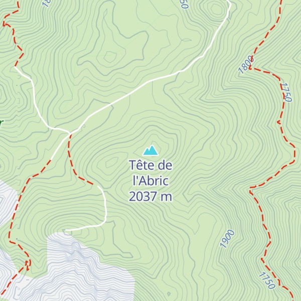 Map of Tête de l'Abric