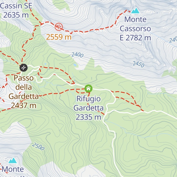Map of Rifugio Gardetta