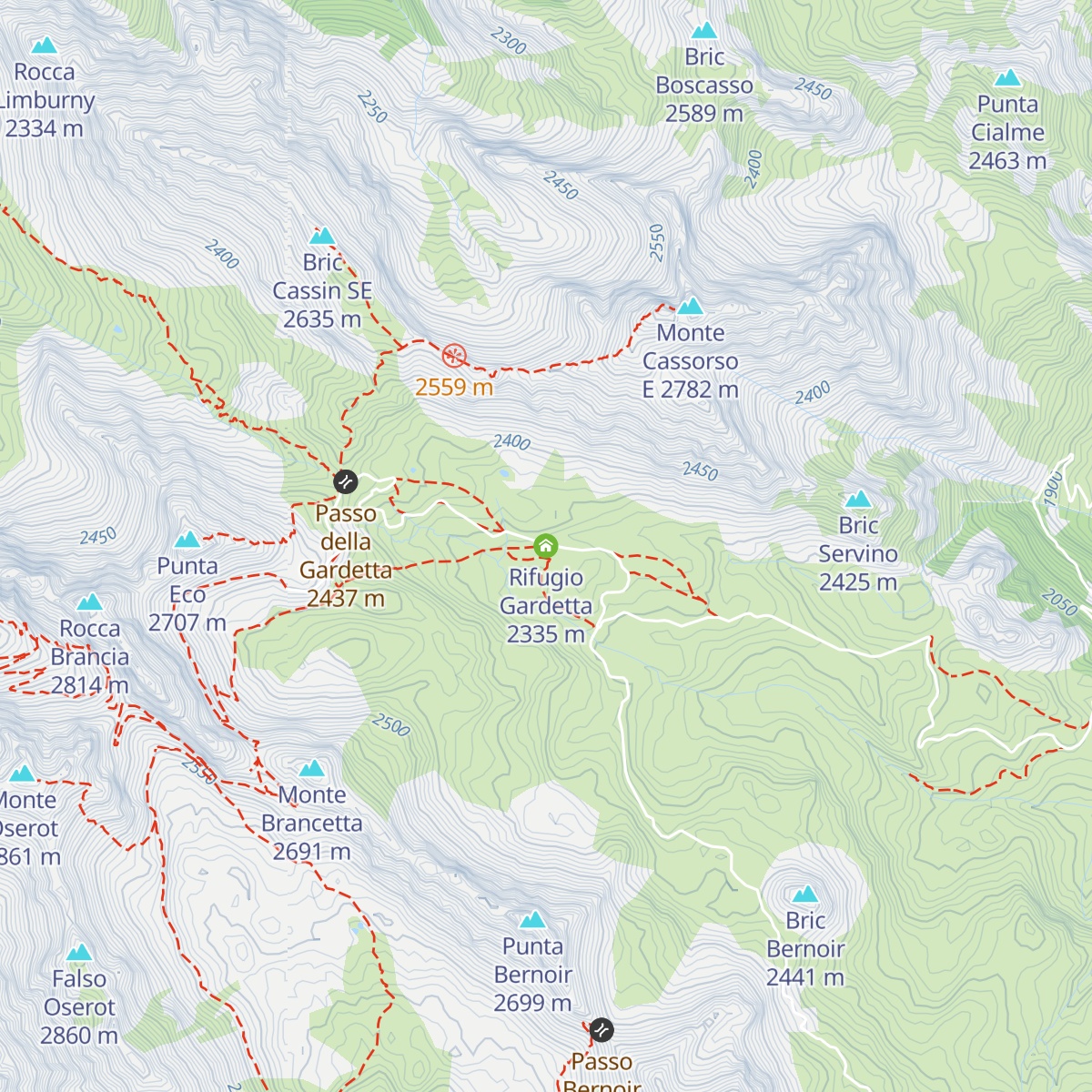 Rifugio Gardetta map