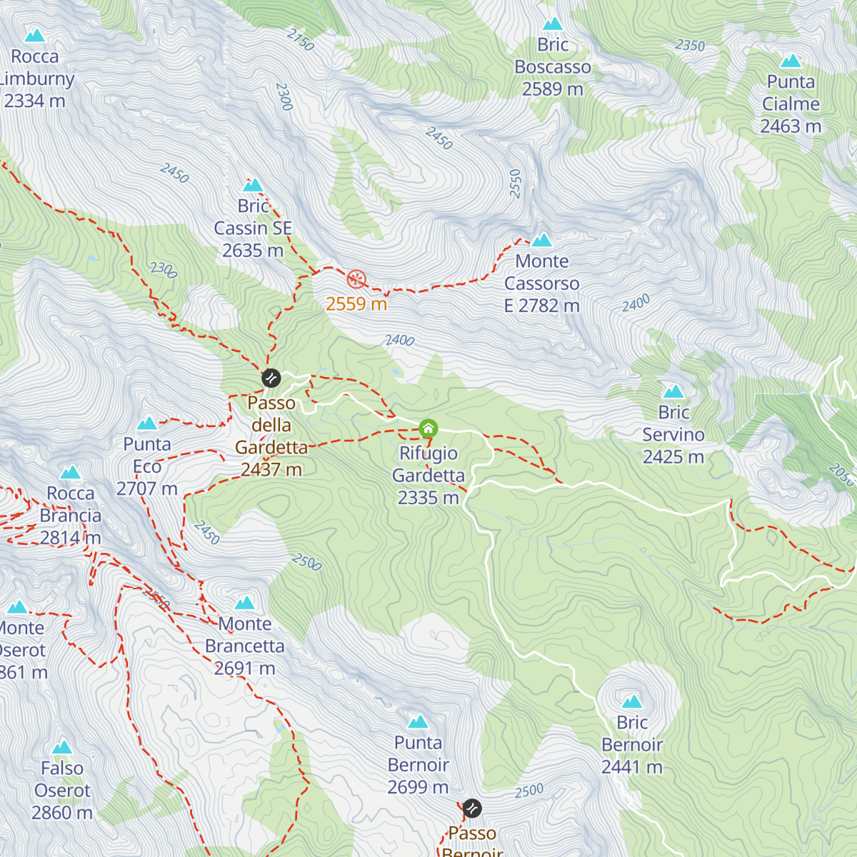 Rifugio Gardetta map