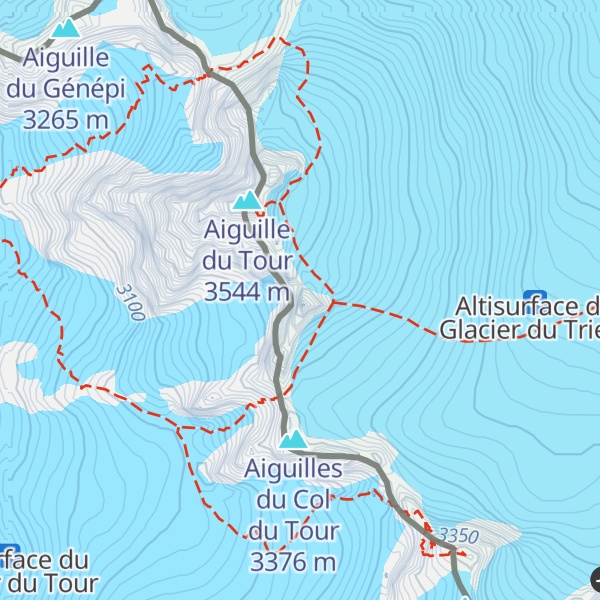 Map of Aiguille Purtscheller