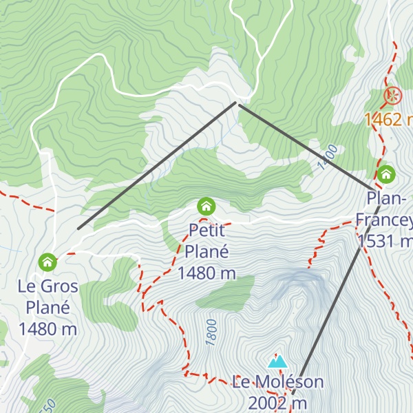 Map of Petit Plané