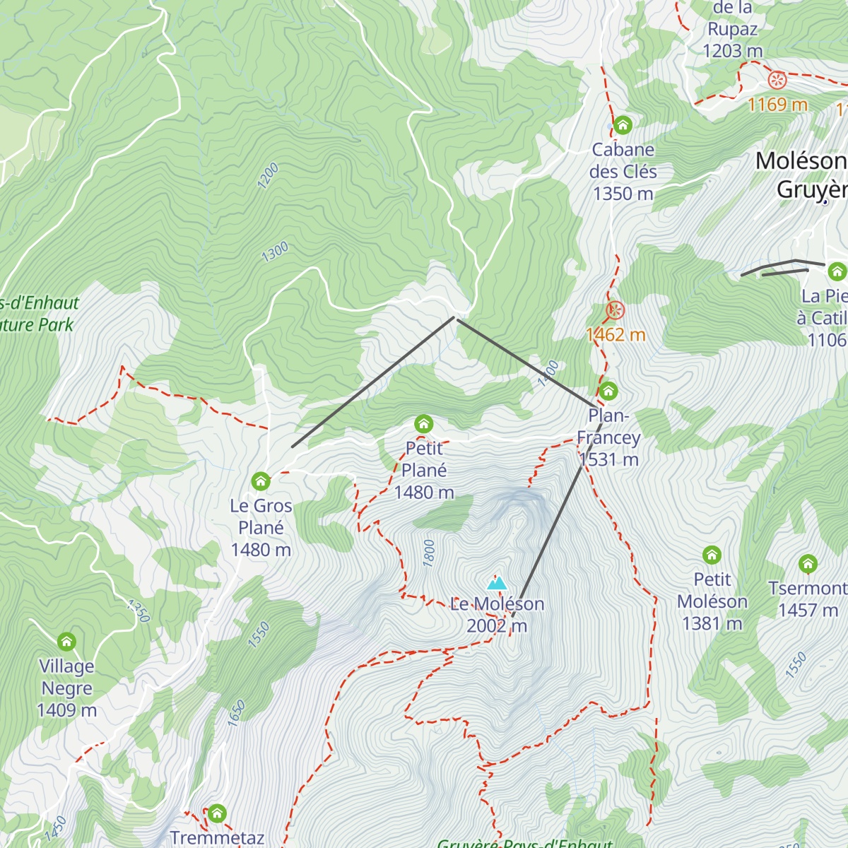 Petit Plané map