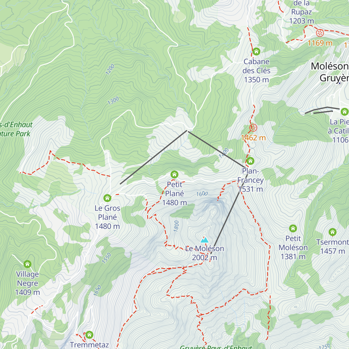 Petit Plané map