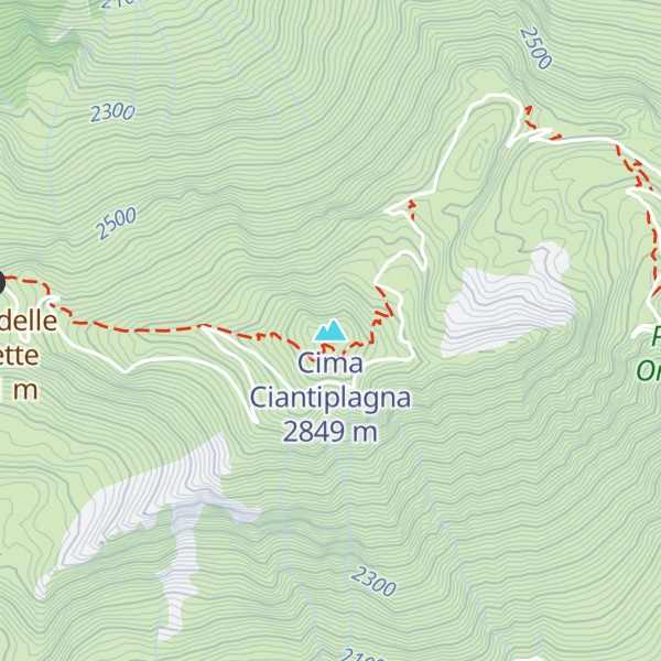 Map of Cima Ciantiplagna
