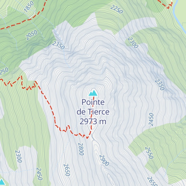 Map of Pointe de Tierce