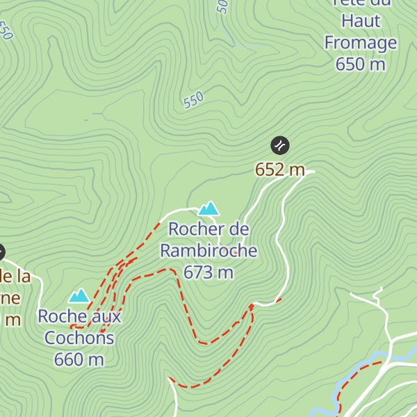 Map of Rocher de Rambiroche