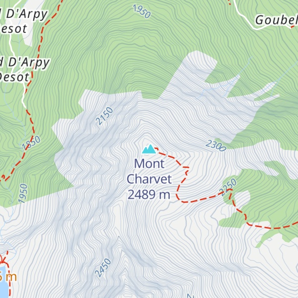 Map of Mont Charvet