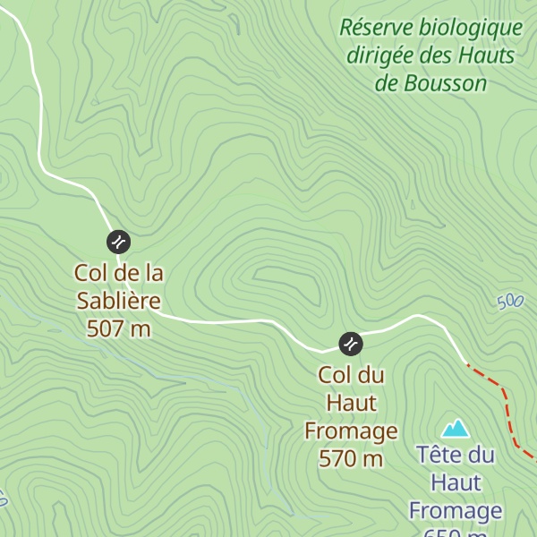 Map of Tête Vigneron