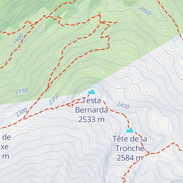 Map of Testa Bernarda