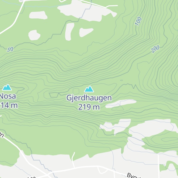 Map of Gjerdhaugen