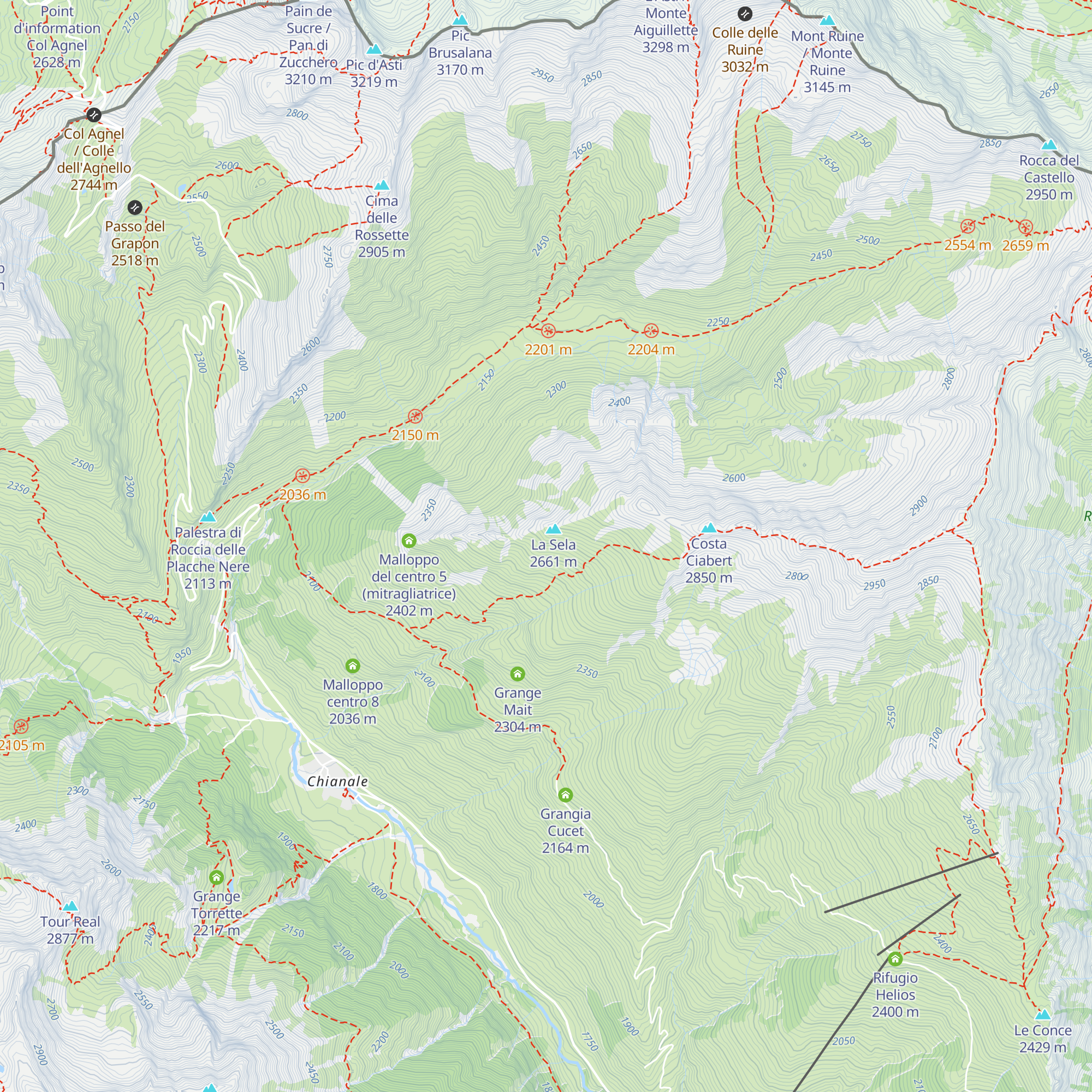 Ricovero Ten.te Col. Chinaglia map