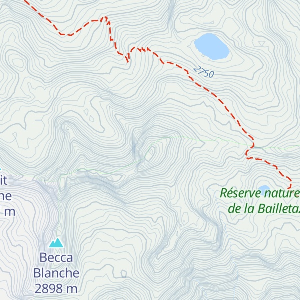 Map of Pointe de la Bailletaz