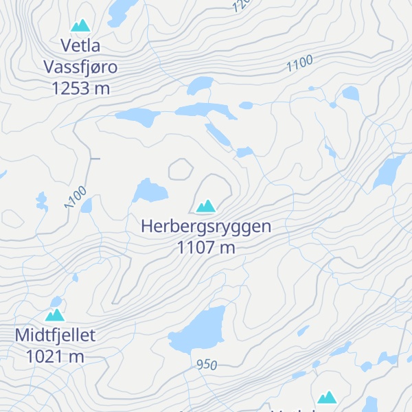 Map of Herbergsryggen