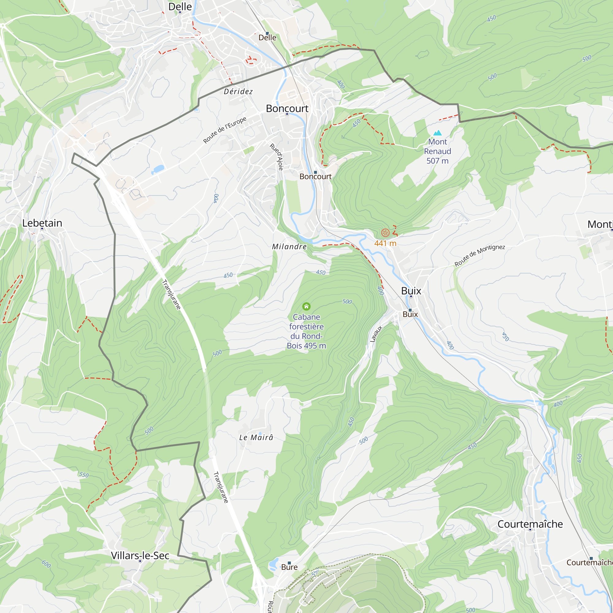 Cabane forestière du Rond-Bois map
