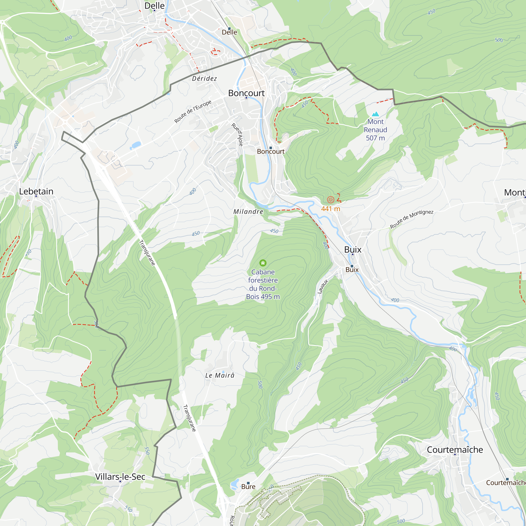 Cabane forestière du Rond-Bois map