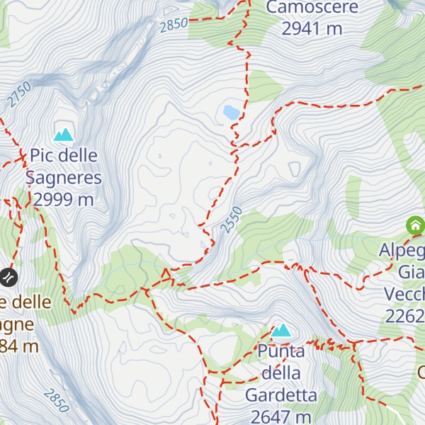 Map of Bivacco Elio Bonfante alle Camoscere