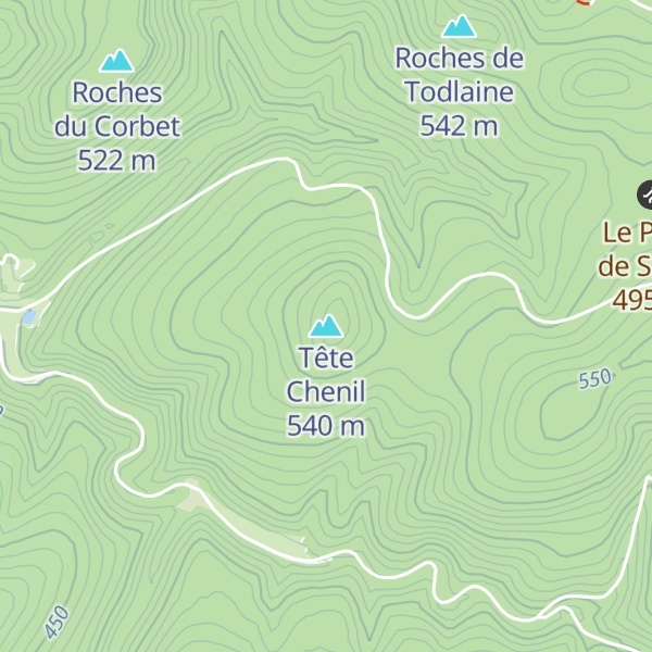 Map of Tête Chenil
