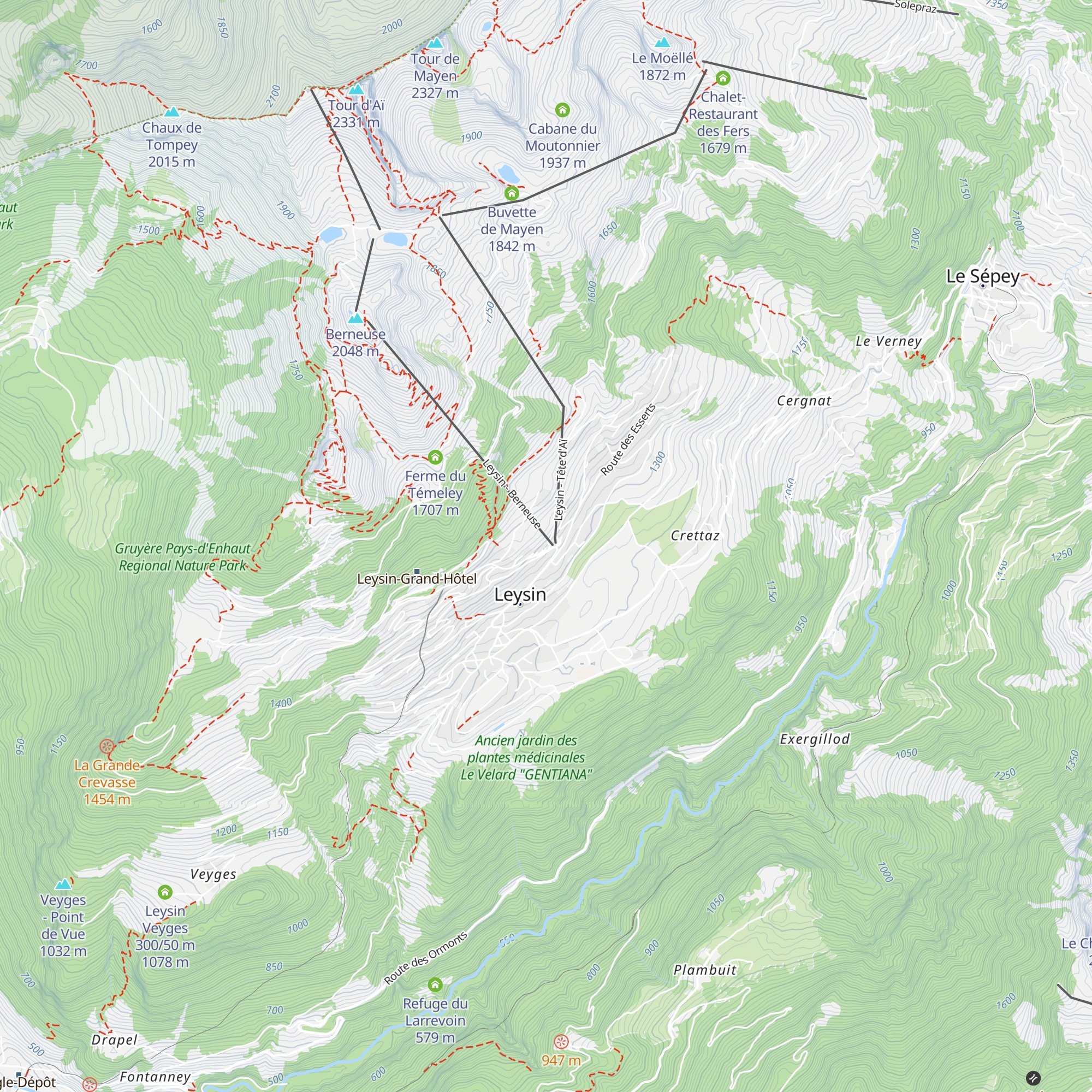 Au Bel Air map