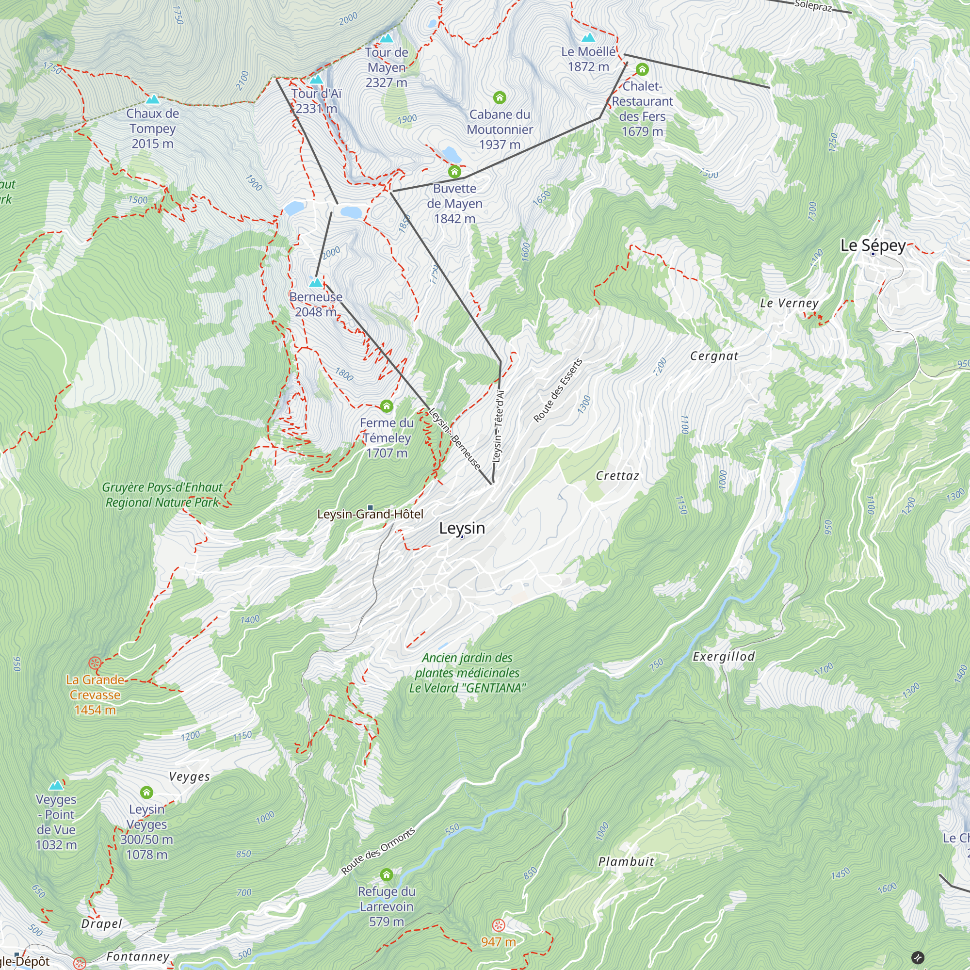 Au Bel Air map