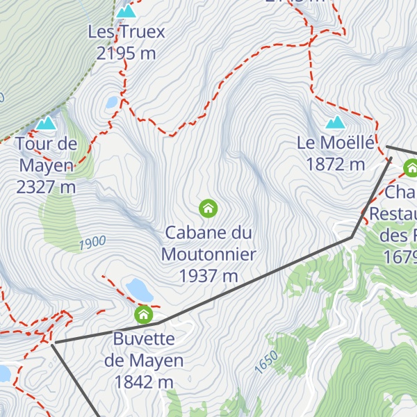 Map of Cabane du Moutonnier