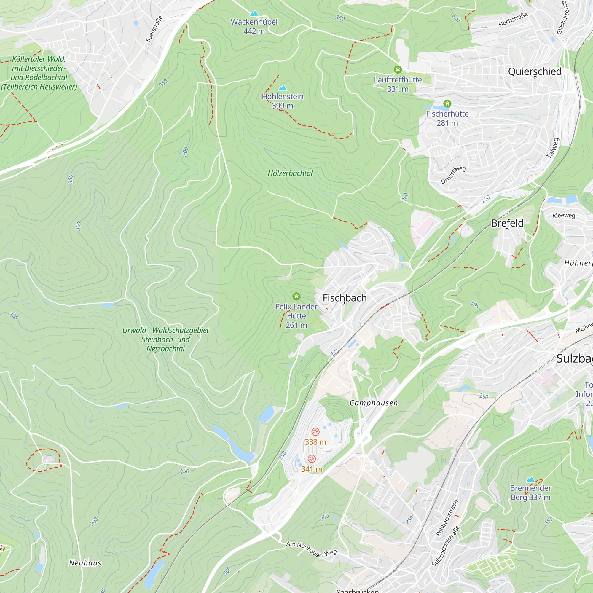 Felix Lander Hütte map