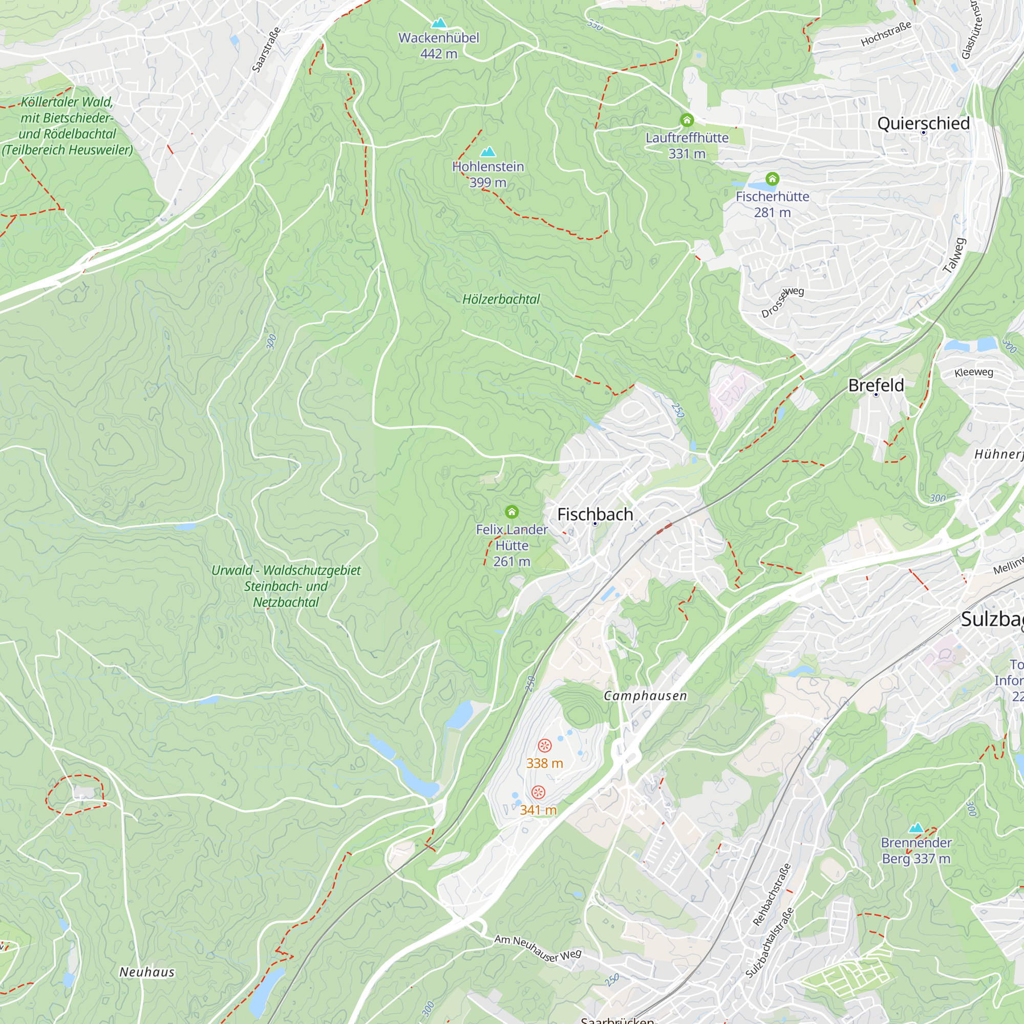 Felix Lander Hütte map