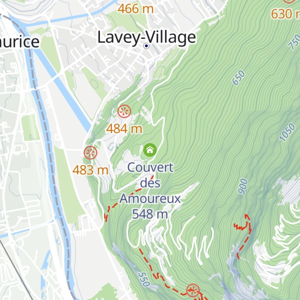 Map of Couvert des Amoureux