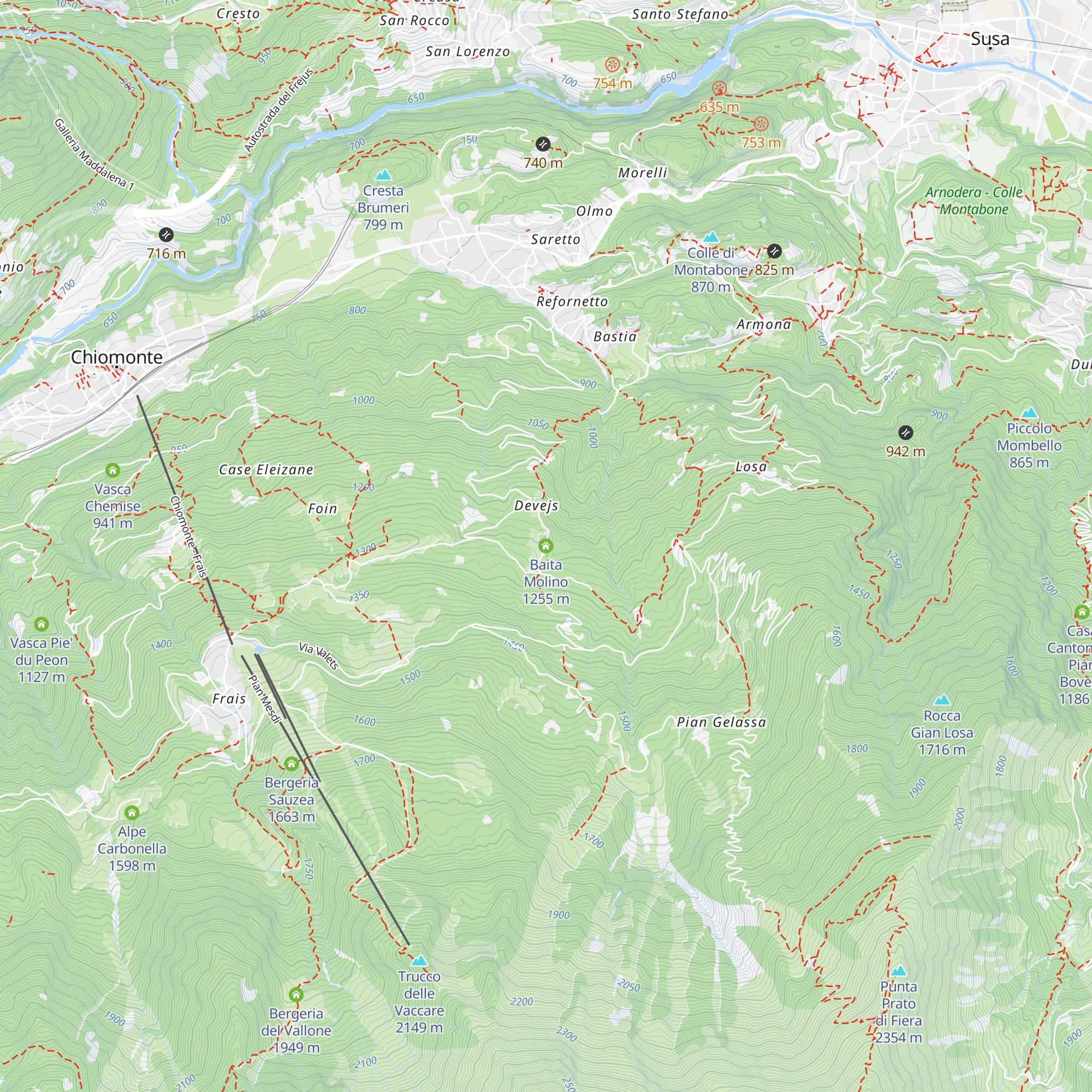 Baita Molino map